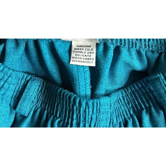 VTG Alfred Dunner Women’s Pants Size 14 Turquoise Elastic Waist Grannycore - Picture 4 of 6